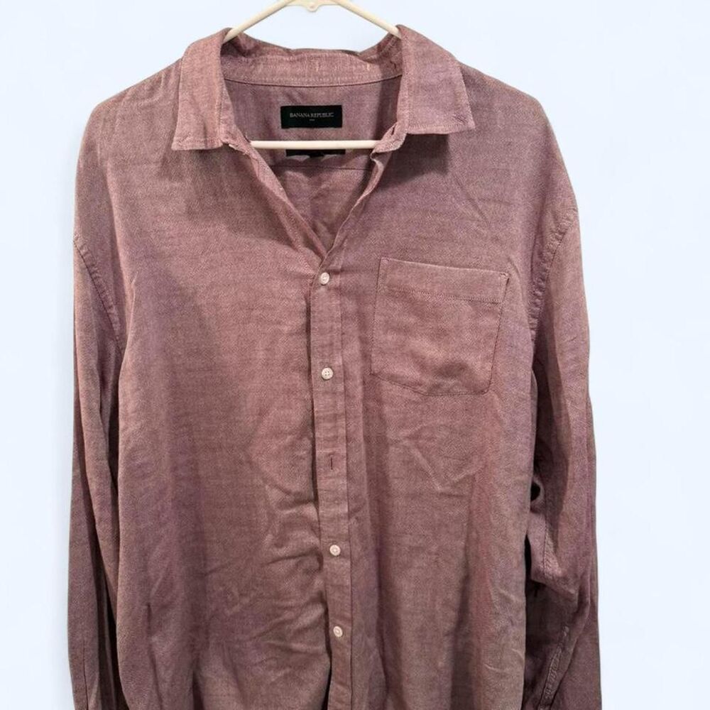 Banana Republic purple button up shirt Size XL #shirt #menswear